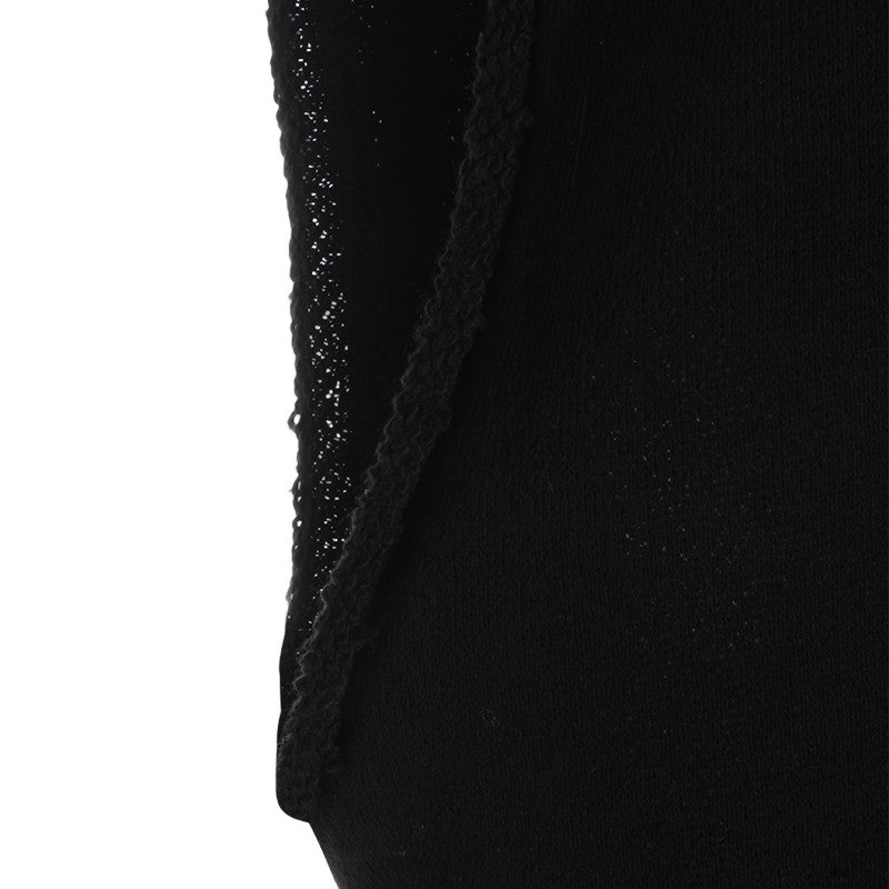 Rick Owens Black Sleeveless Hoodie With Classic Crew Neckline