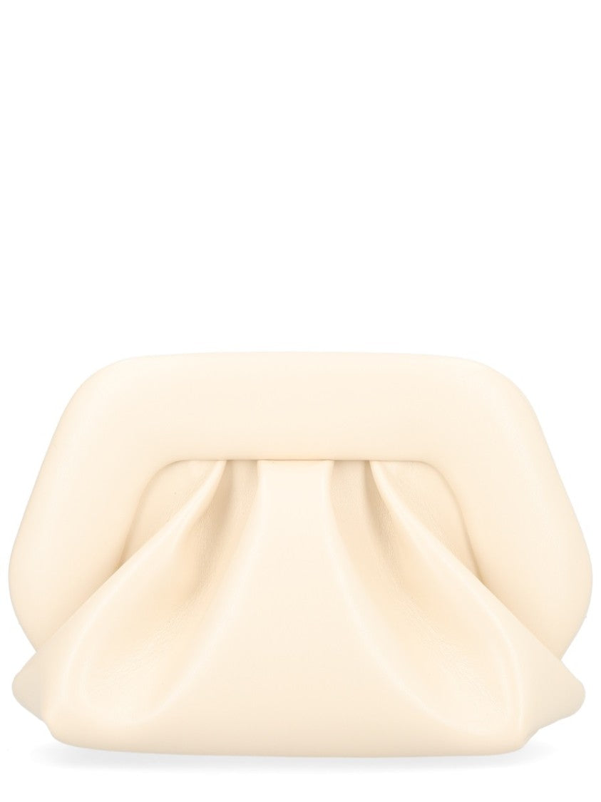 Themoirè Neutral Bios Ruched Gathered Clutch