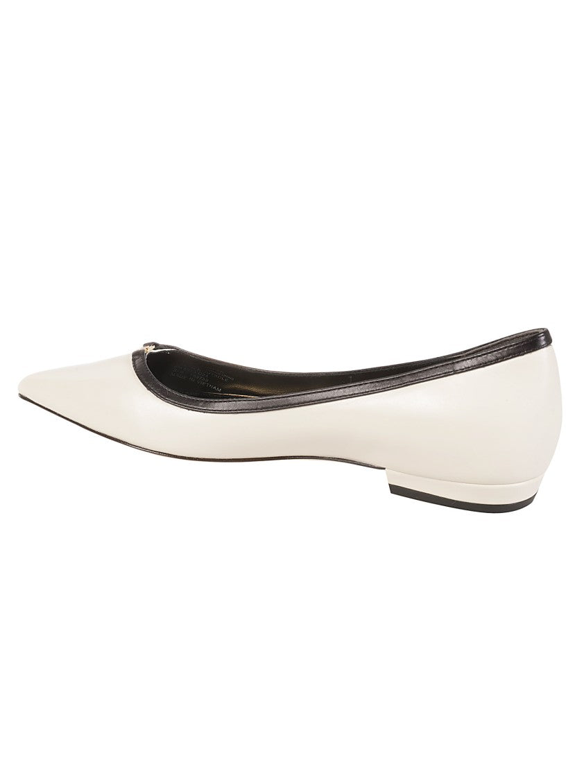 Tory Burch Pointed Toe Flat Shoes With Minimalistic Design