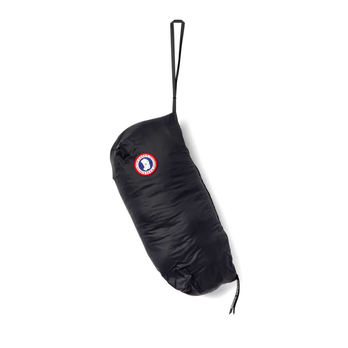 Canada Goose Packable Black Hooded Jacket With Ribbed Details
