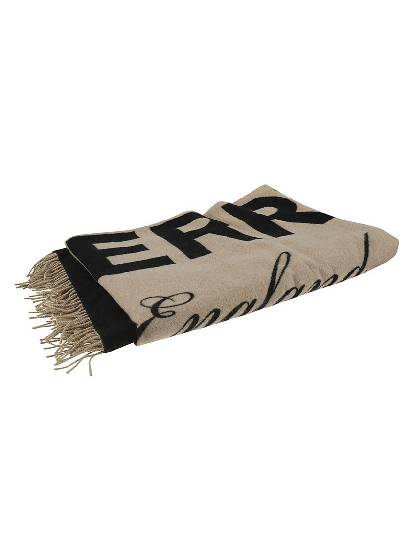 Burberry Cashmere Scarf With Bold Script