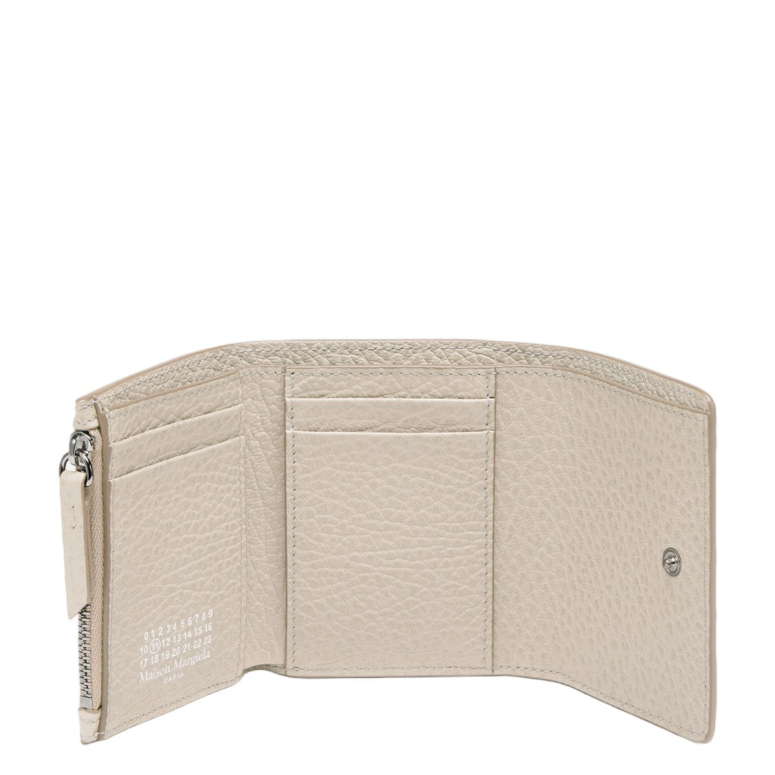 Maison Margiela Textured Leather Wallet With Iconic Stitching