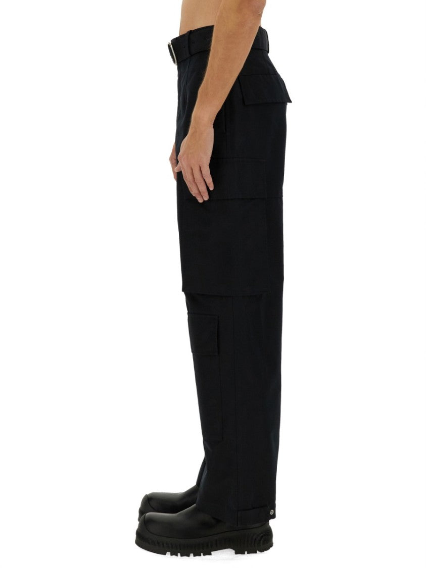 Jil Sander Wide-Leg Cargo Pants With Utility Pockets