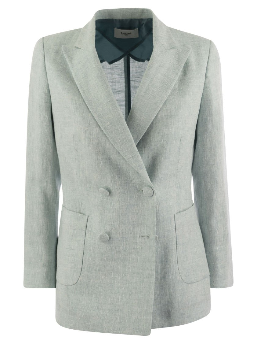 Saulina Assunta - Double-Breasted Linen Jacket