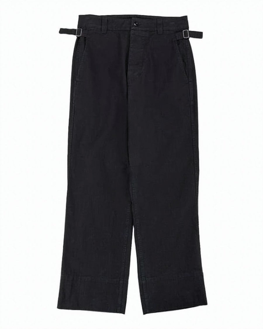 Margaret Howell Relaxed Fit Cuffed Straight Pants With Adjustable Waist