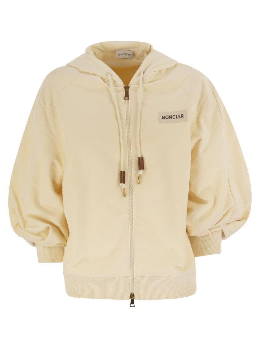Moncler Cotton Sweatshirt With Hood And Zip