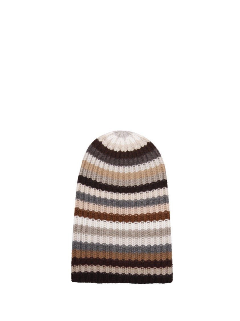 Hurray Multicolored Striped Cashmere Beanie
