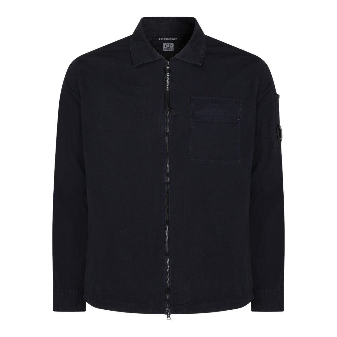 C.P. Company Long-Sleeve Black Casual Shirt With Front Zipper