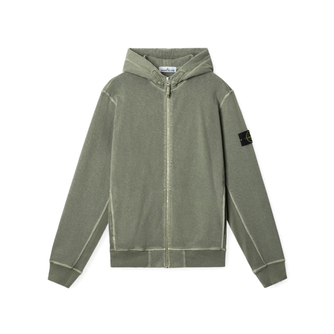 Stone Island Relaxed-Fit Zip-Up Hoodie With Distinctive Logo Patch