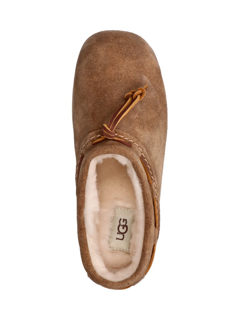 Ugg Brown Bucked Shearling-Lined Suede Ankle Boots