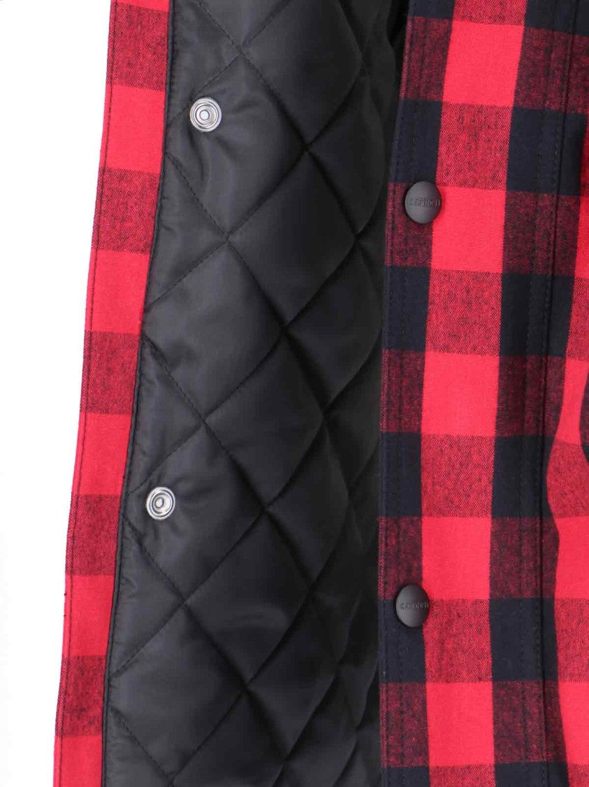 Junya Watanabe Checked Technical Jacket In Black Cotton Geometric Checked