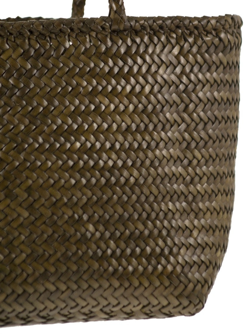 Dragon Grace Basket Small - Woven Leather Bag