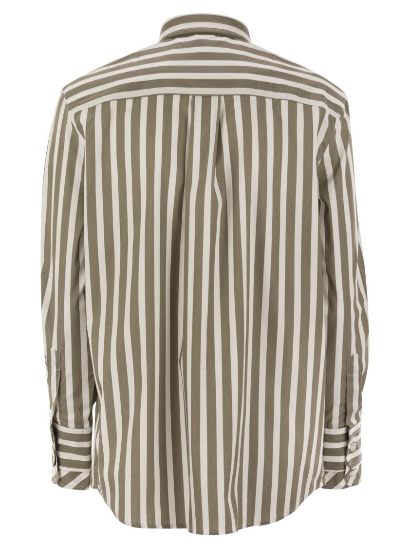 Fay Regular Striped Stretch Cotton Shirt