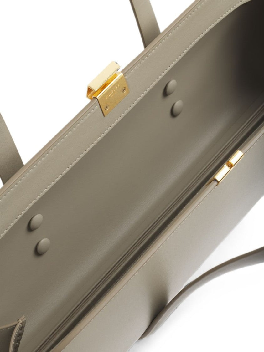 Mugler Gold-Tone Clasp Shoulder Bag