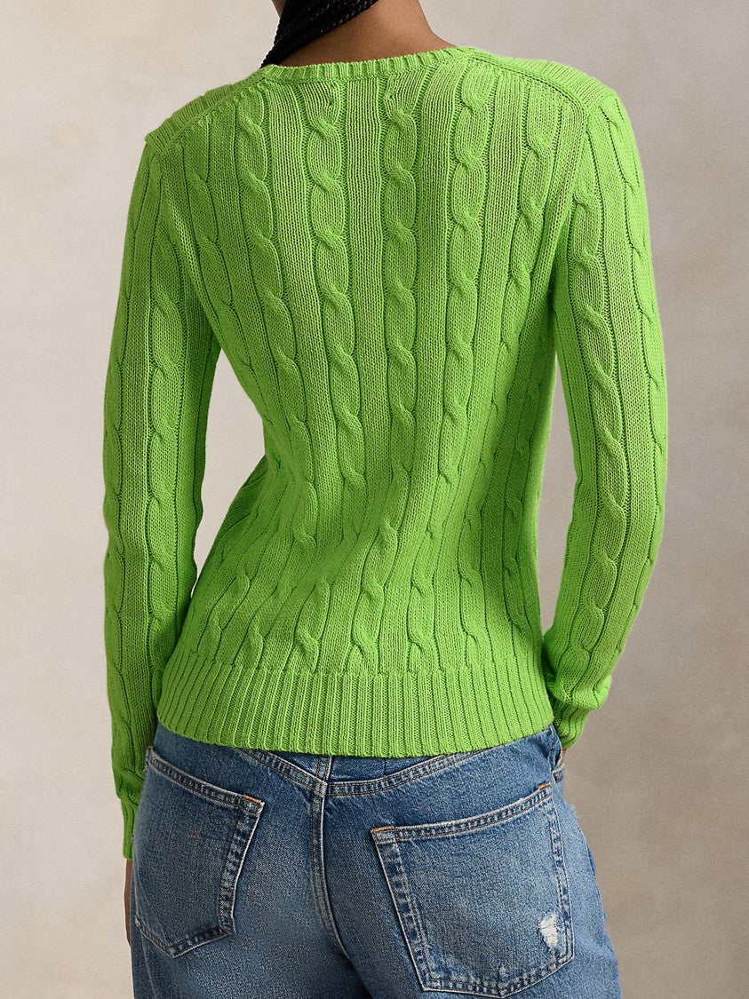 Polo Ralph Lauren Lime Green Julianna Pullover Cotton Sweater