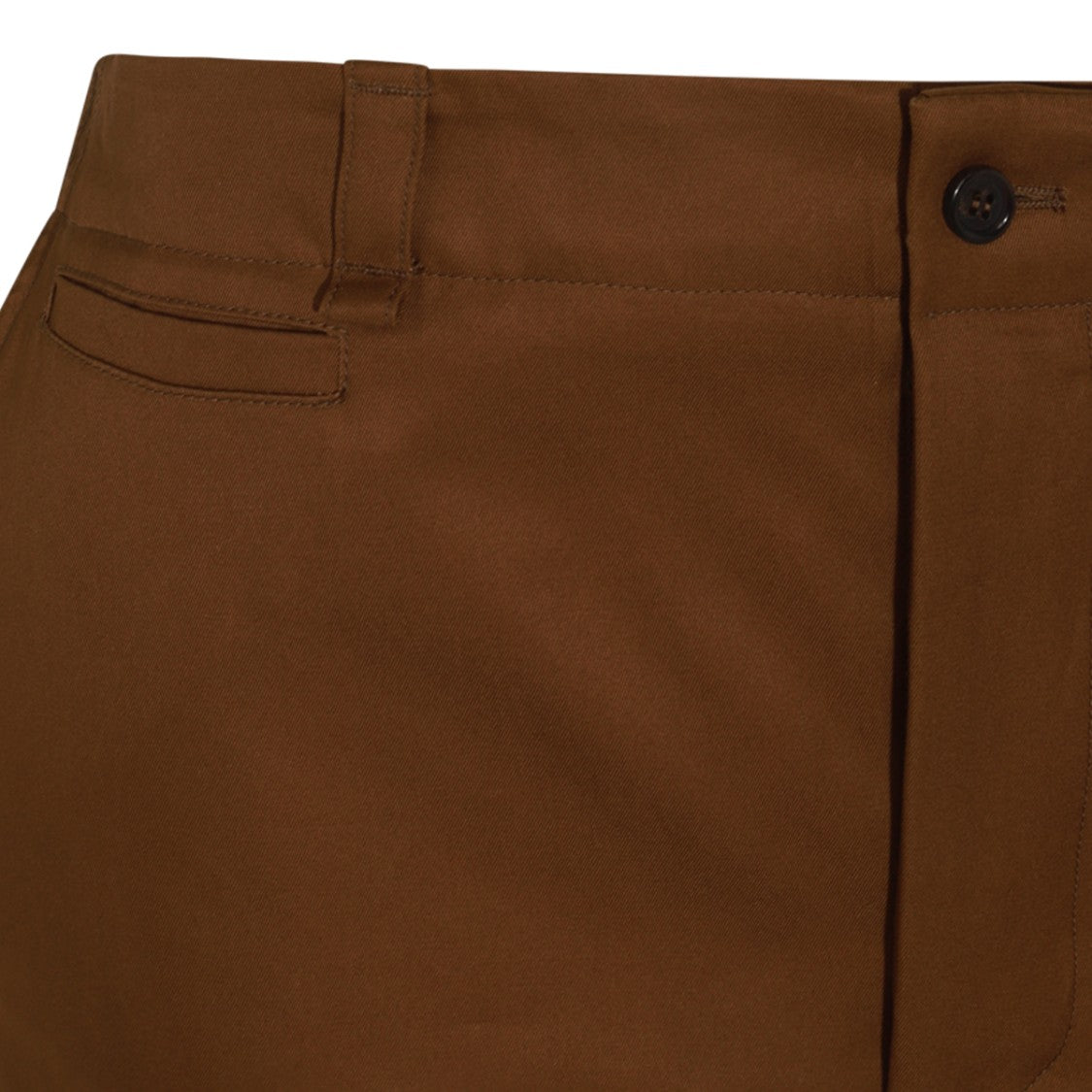 Saint Laurent Flared Brown Cotton Trousers With Tailored Finish