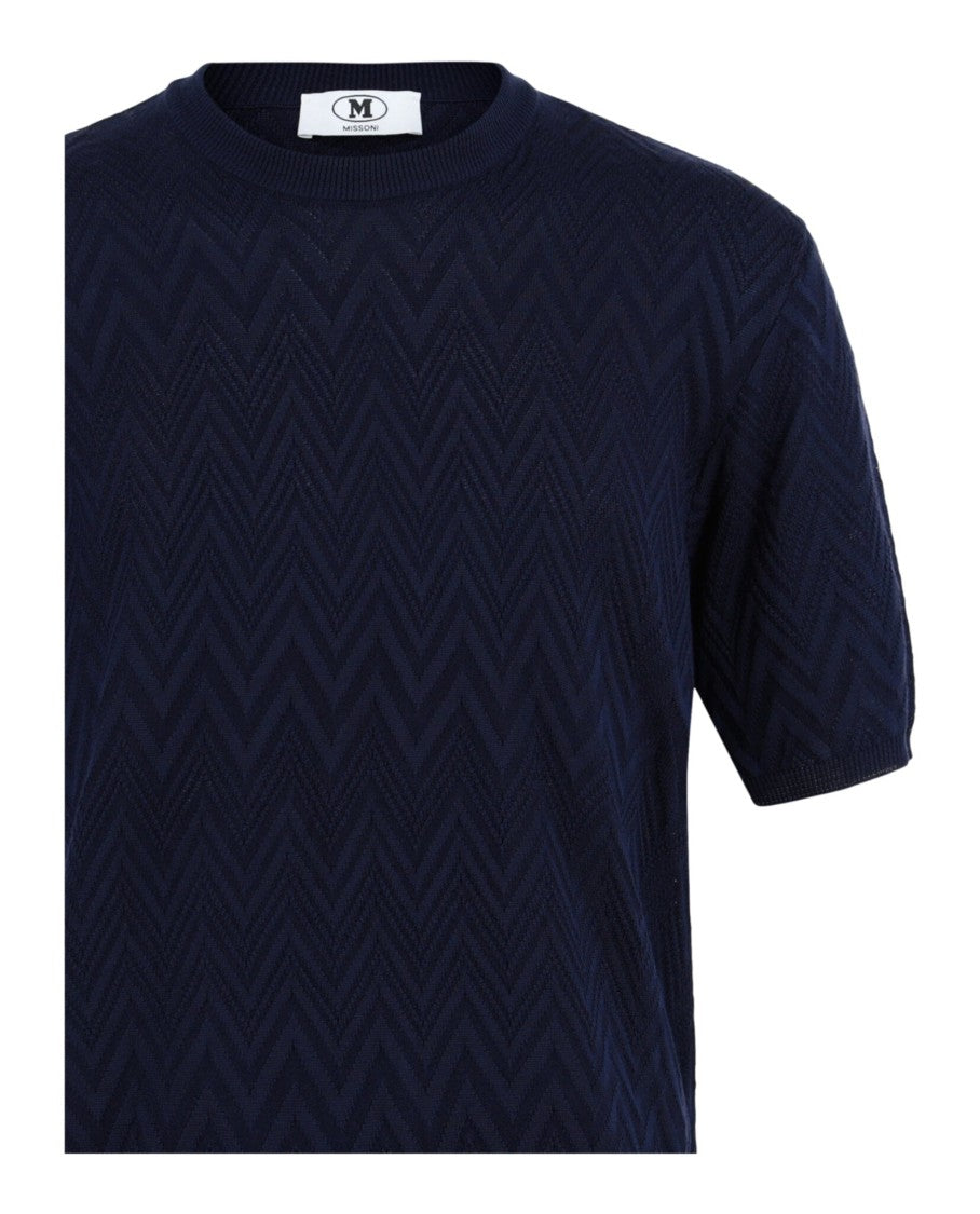 M Missoni Zig Zag Short Sleeve Sweater