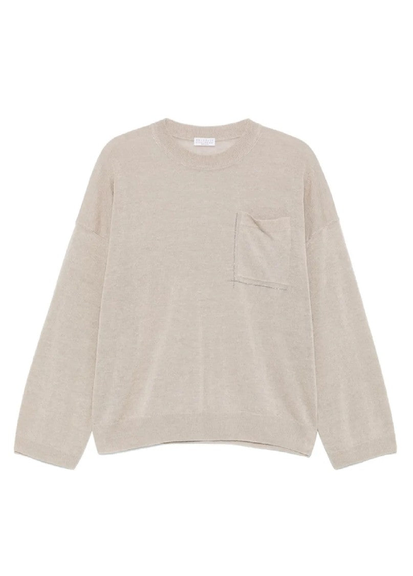 Brunello Cucinelli Long-Sleeved Top With Relaxed Fit
