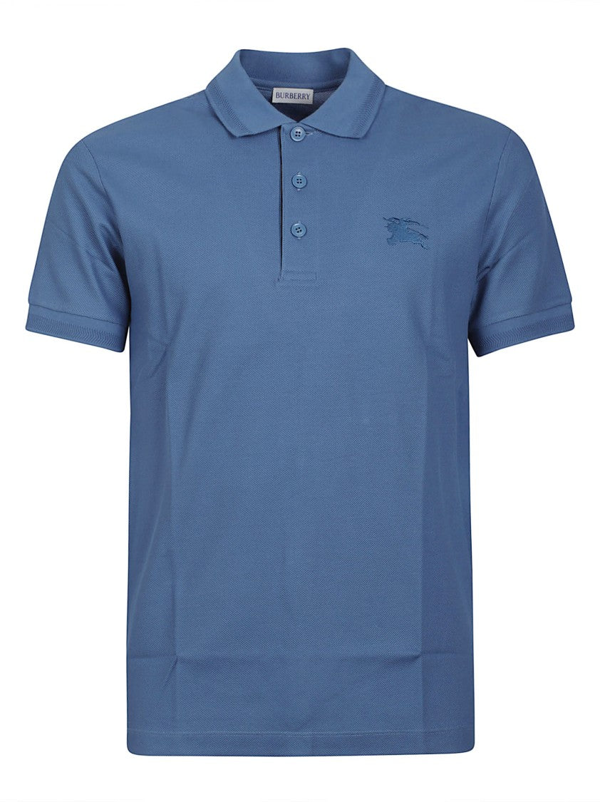 Burberry Textured Fabric Polo Shirt With Three-Button Placket