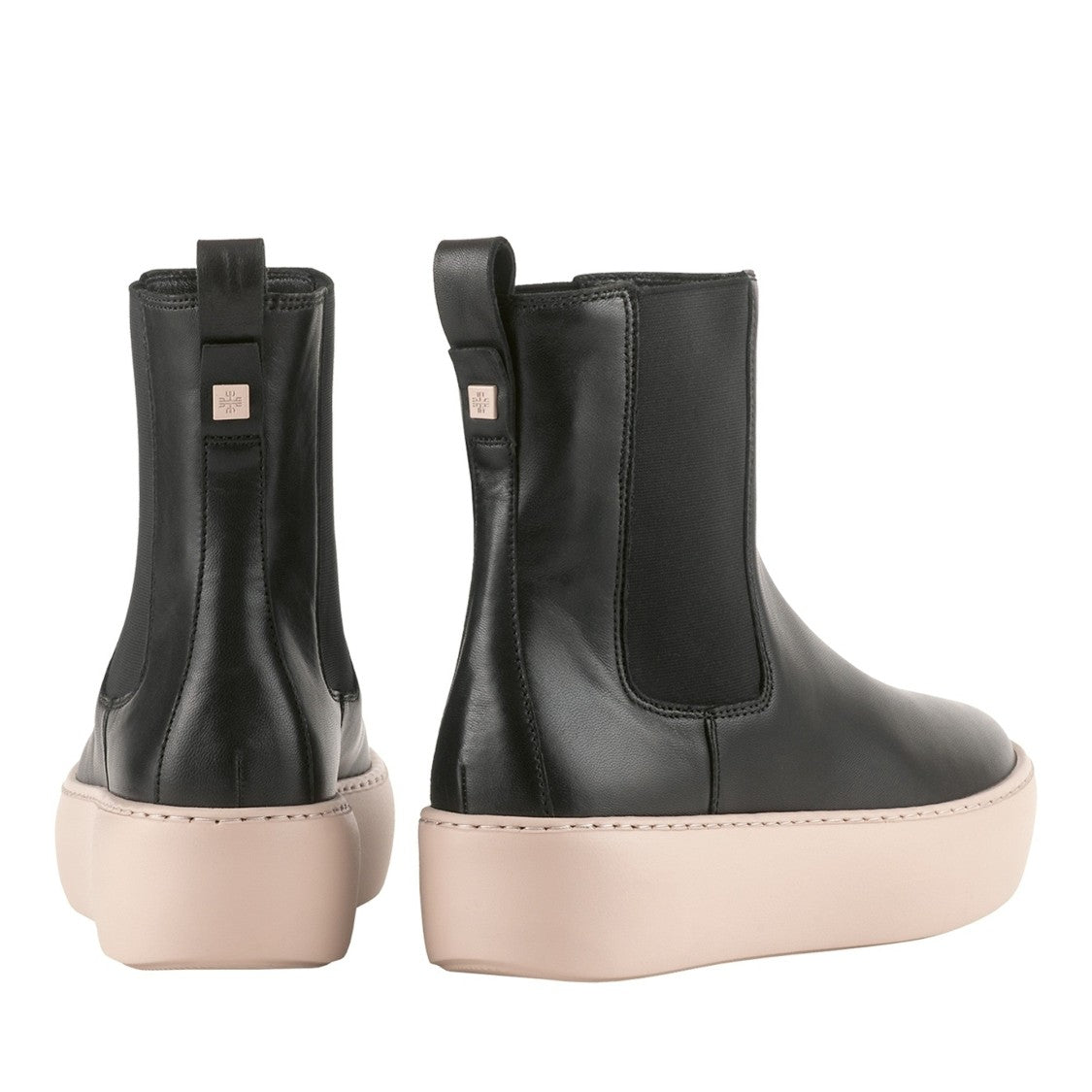 Högl Black Connor Chic Elastic Side Panels Leather Ankle Boots