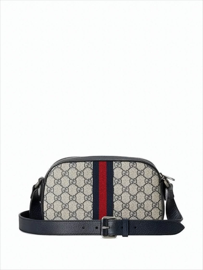 Gucci Rectangular Monogram Canvas Crossbody Bag