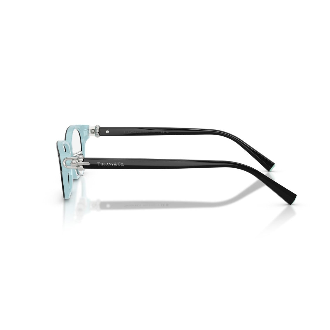 Tiffany & Co. Rectangular Eyeglasses With Light Blue Detailing