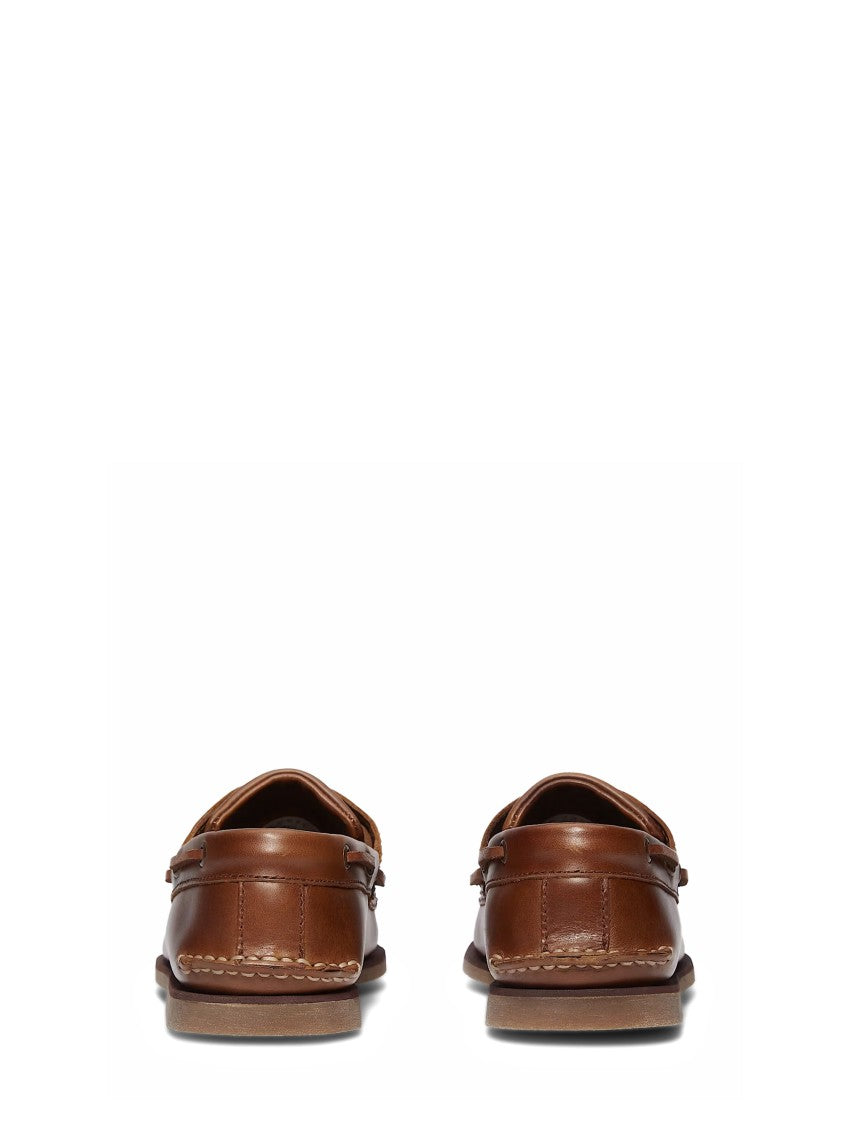 Timberland Sahara Leather Boat Shoes With Classic Moccasin Stitching
