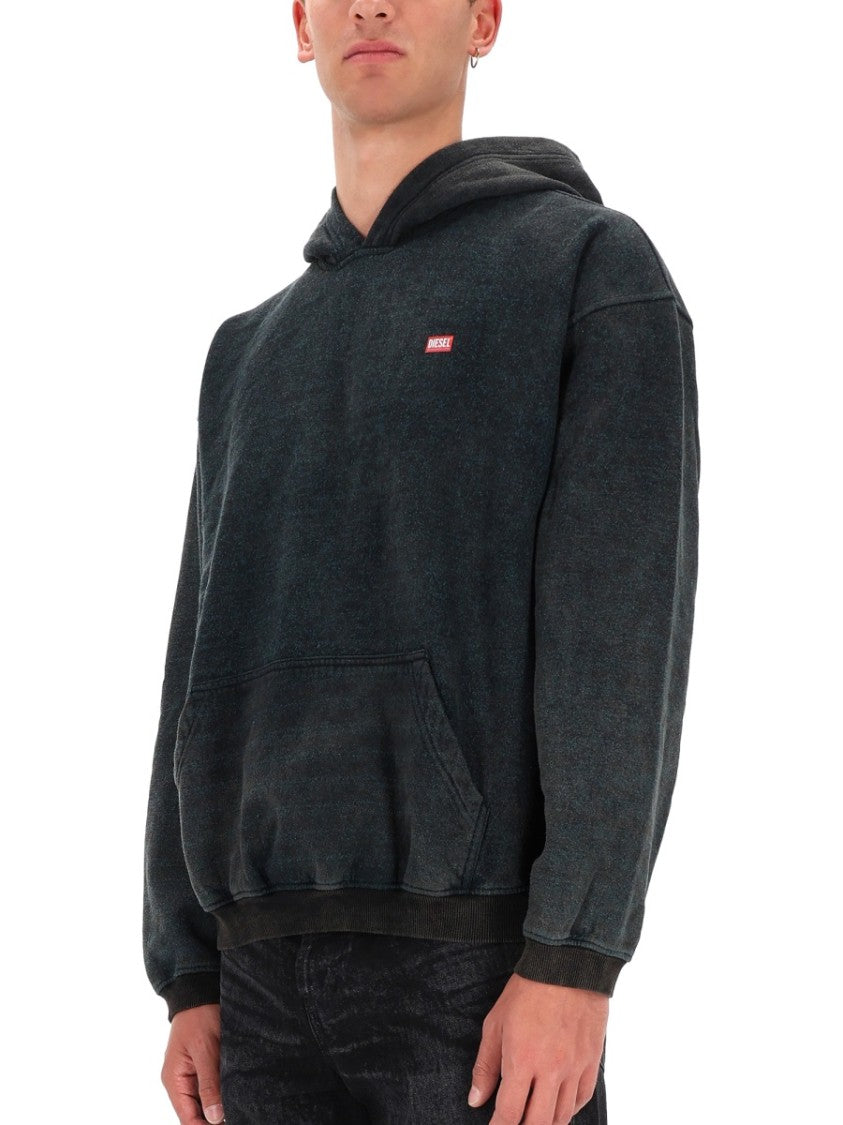 Diesel Washed Black S-Kai Hoodie