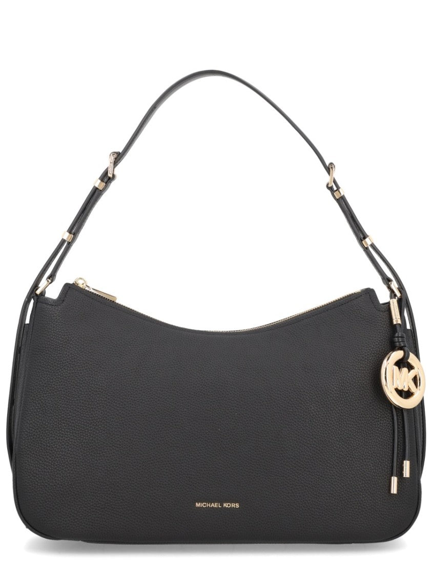 Michael Michael Kors Textured Leather Shoulder Bag With Adjustable Strap And Gold-Tone Details