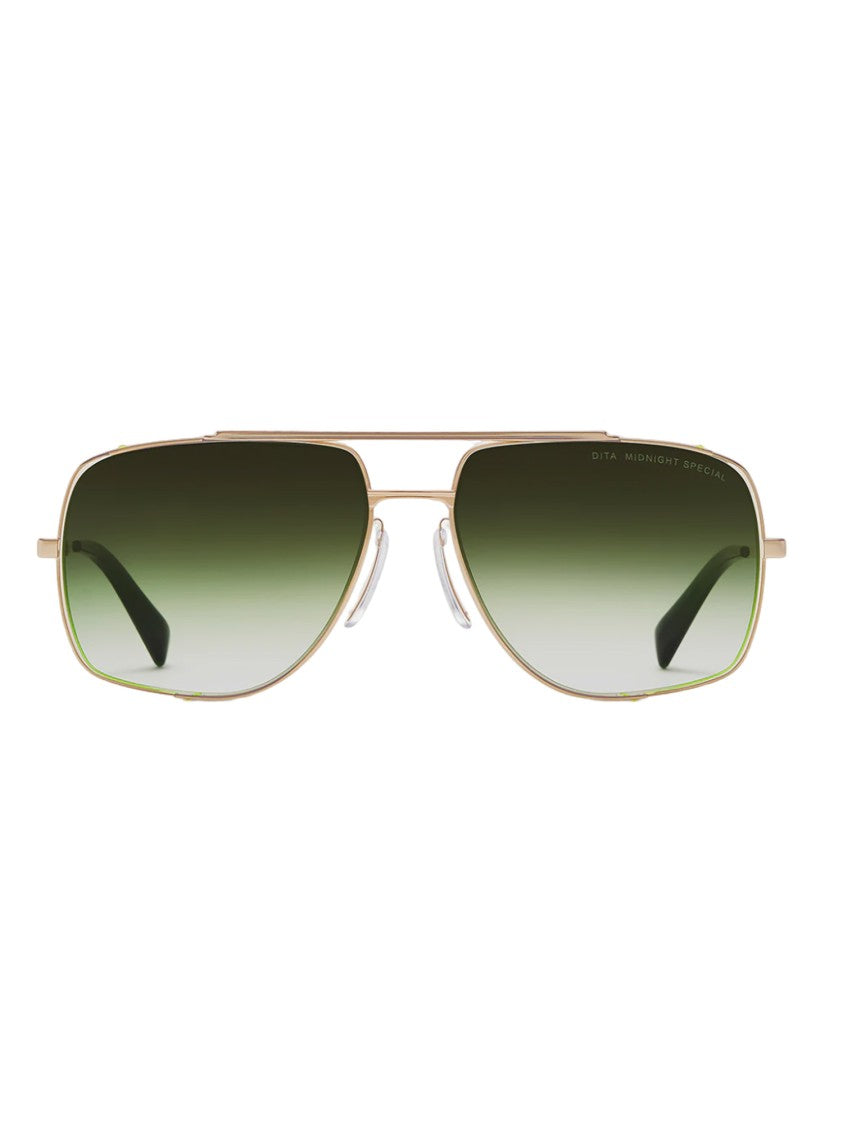 Dita Aviator Sunglasses With Metallic Finish And Gradient Lenses