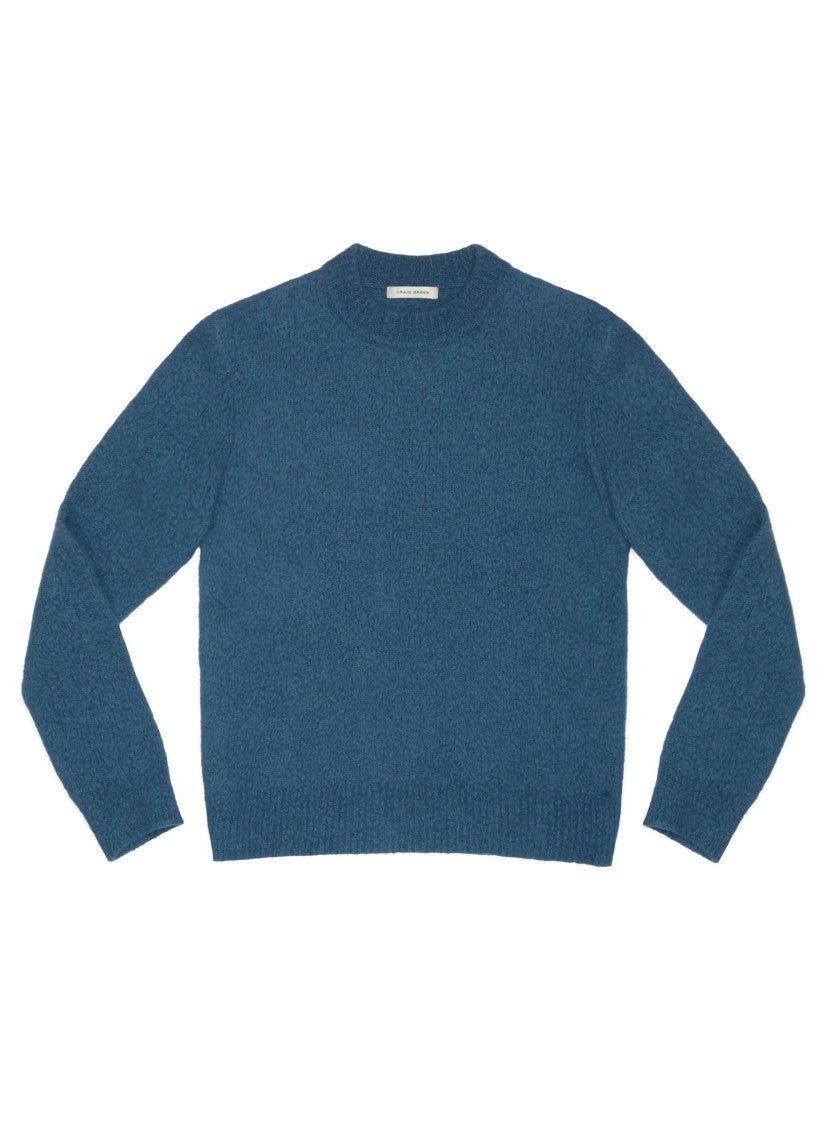 Craig Green Blue Wool Jumper With Felt Back Detailing