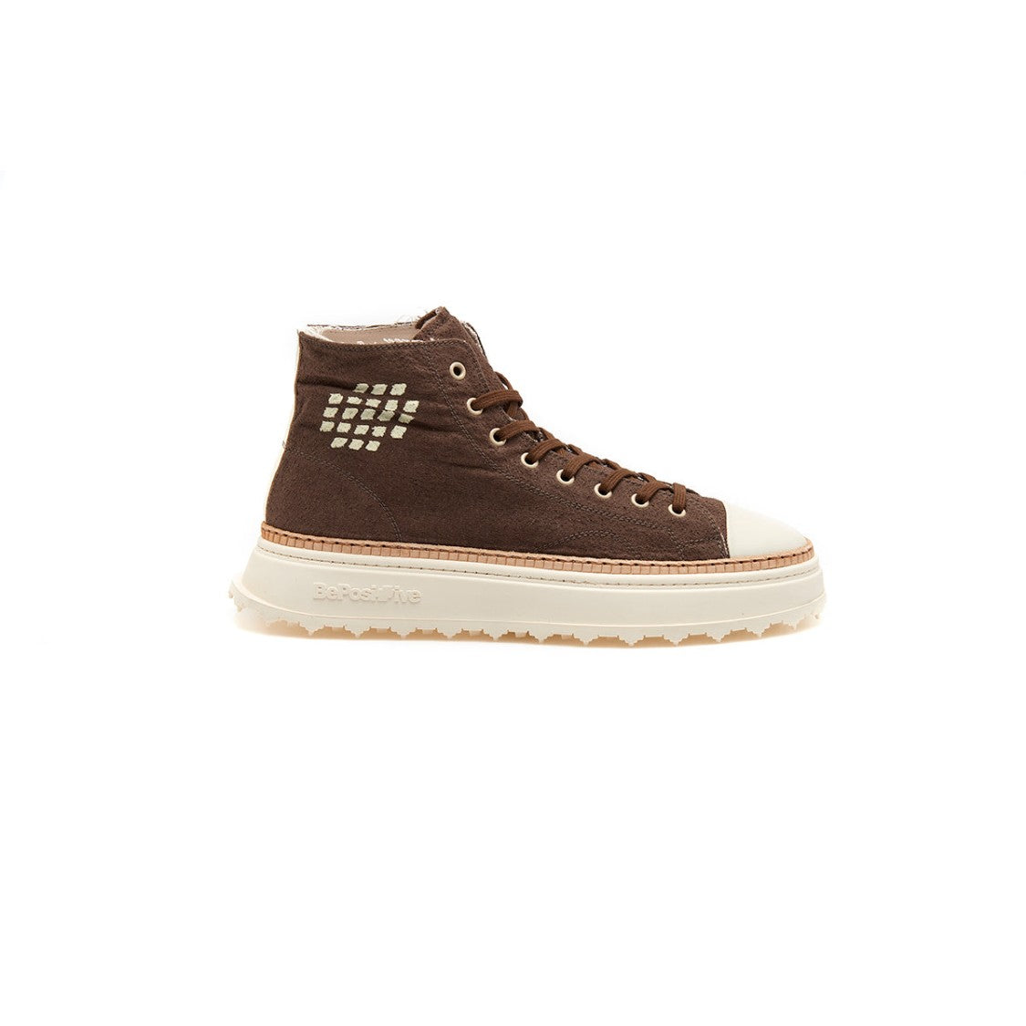 Bepositive Canvas Leather Mid-Cut Sneakers