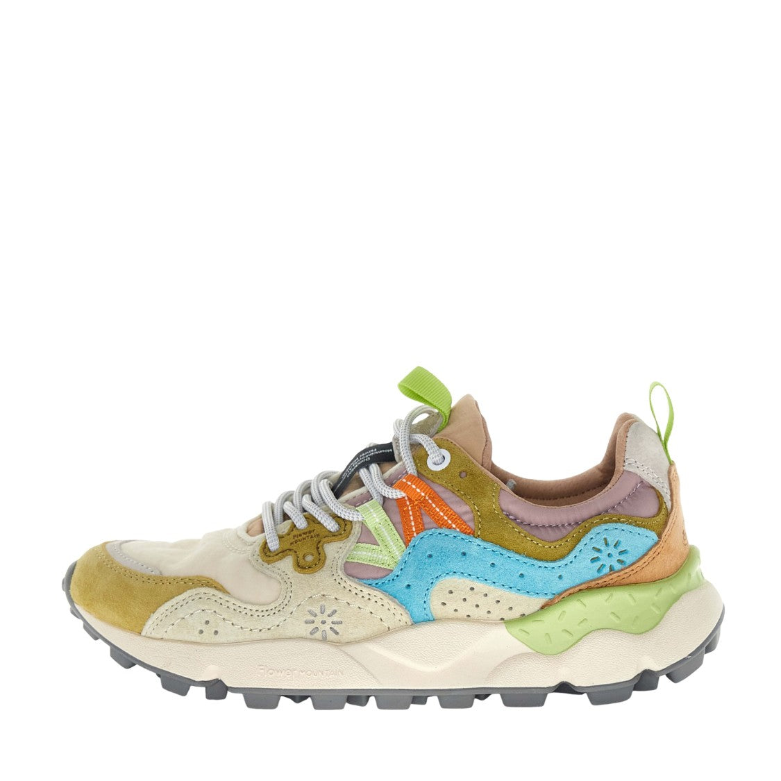 Flower Mountain Yamano 3 Sneaker In Mustard And Cream