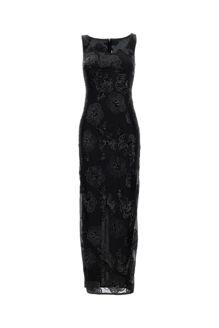 Rotate Maxi Dress With Elegant Sequin Flower Embroidery