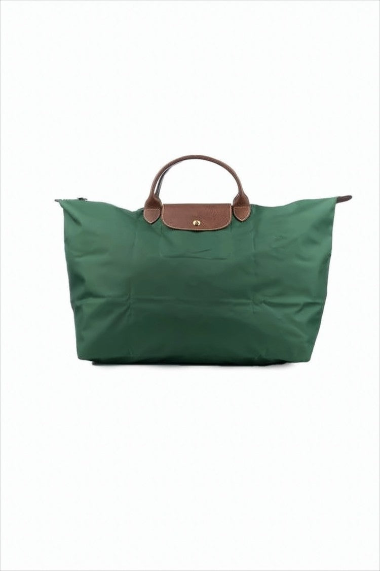 Longchamp Deep Green Recycled Polyamide Tote Bag