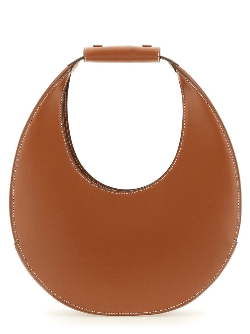 Staud Neutrals Moon Crescent-Shaped Leather Shoulder Bag