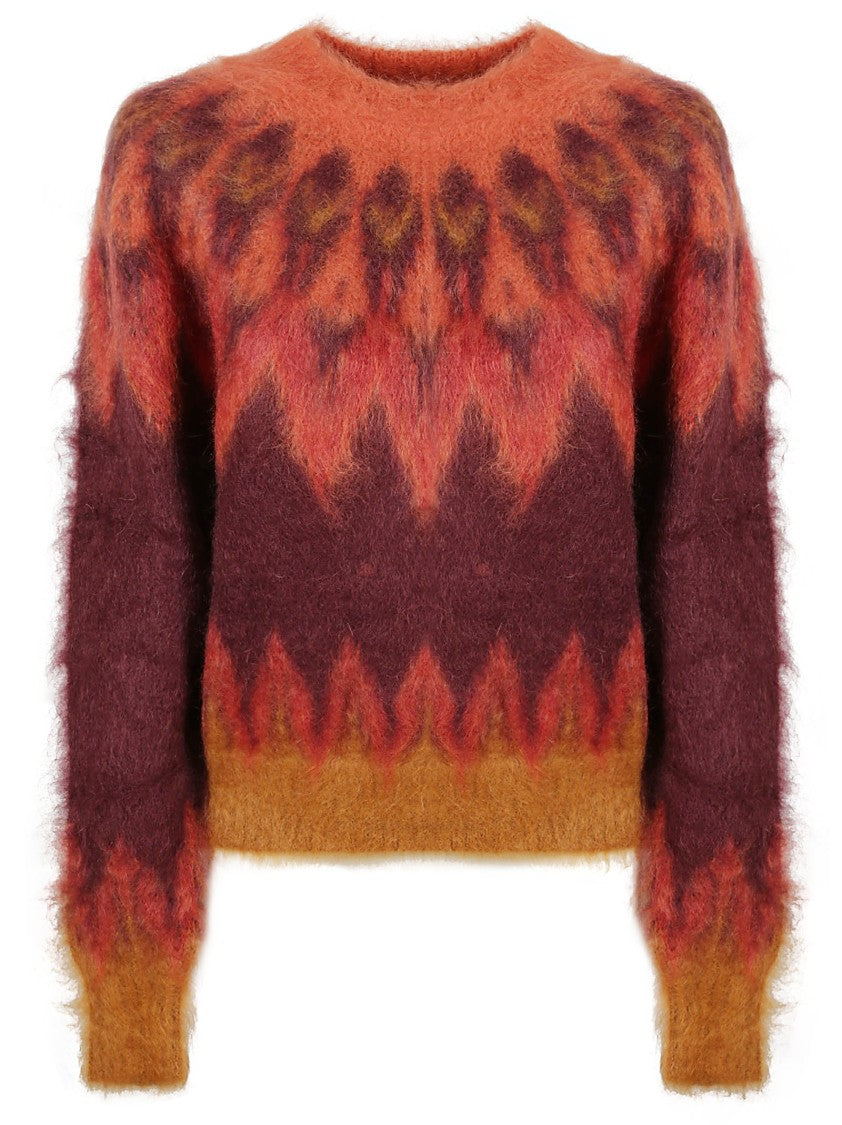 Isabel Marant Fair Isle Pattern Mohair Blend Sweater