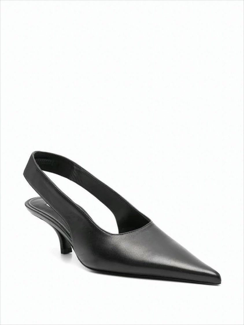 Totême Black Slingback Pumps With Pointed Toe