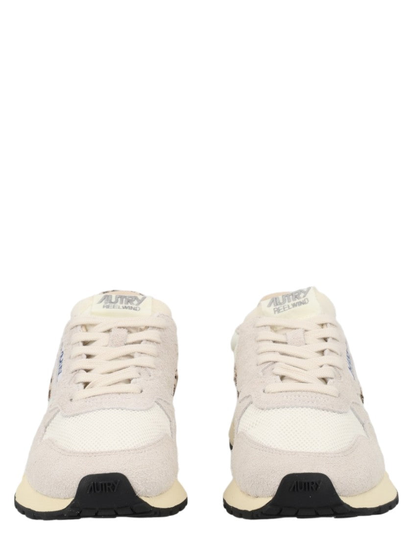Autry Multicolour Textured Suede Leopard Sneakers