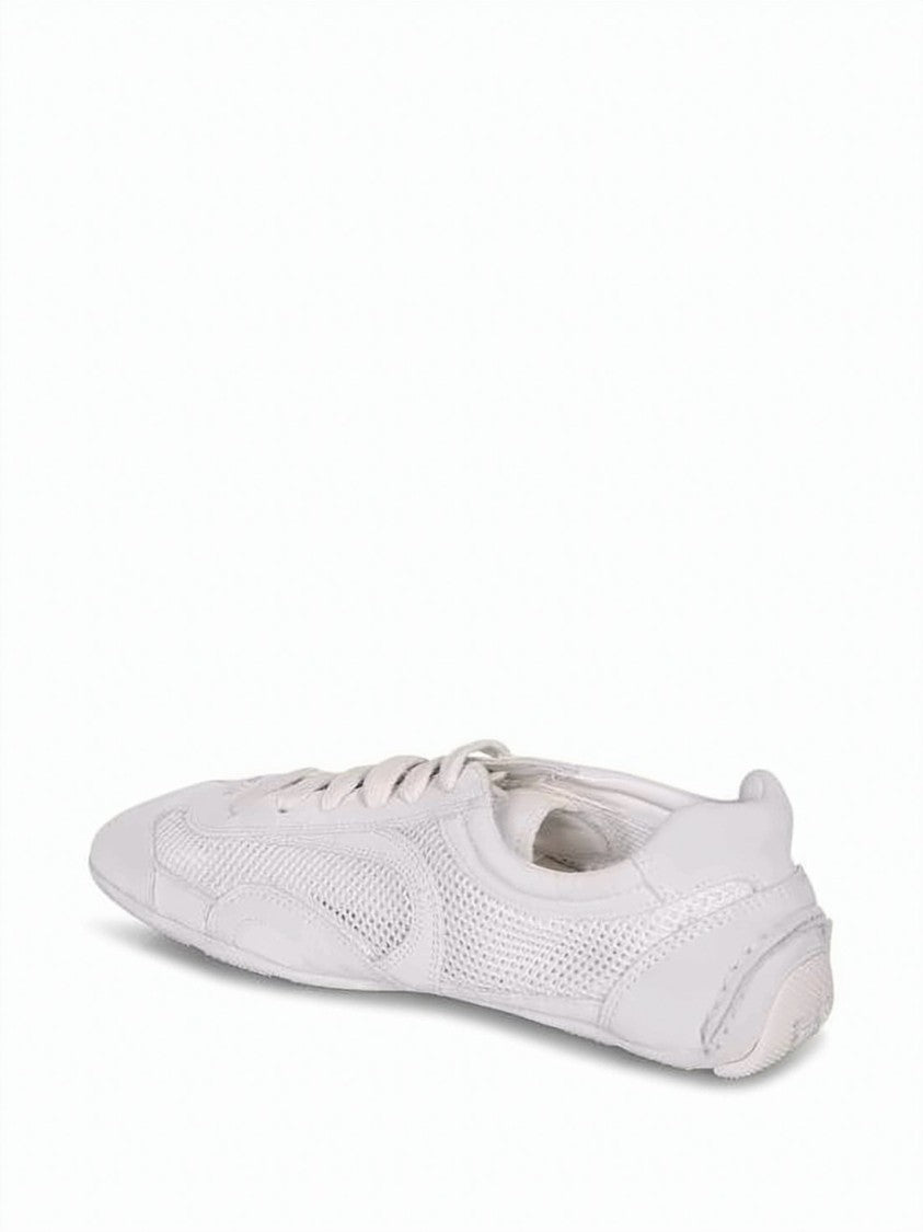 Prada Low-Profile Suede And Mesh Sneakers