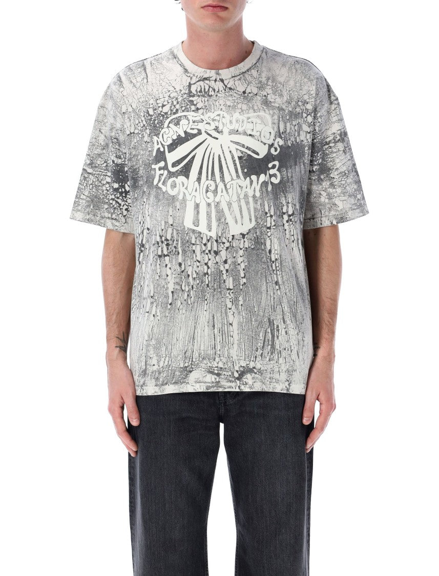 Acne Studios Fn-Ux-Tshi000078 Abstract Marbled Graphic Print T-Shirt