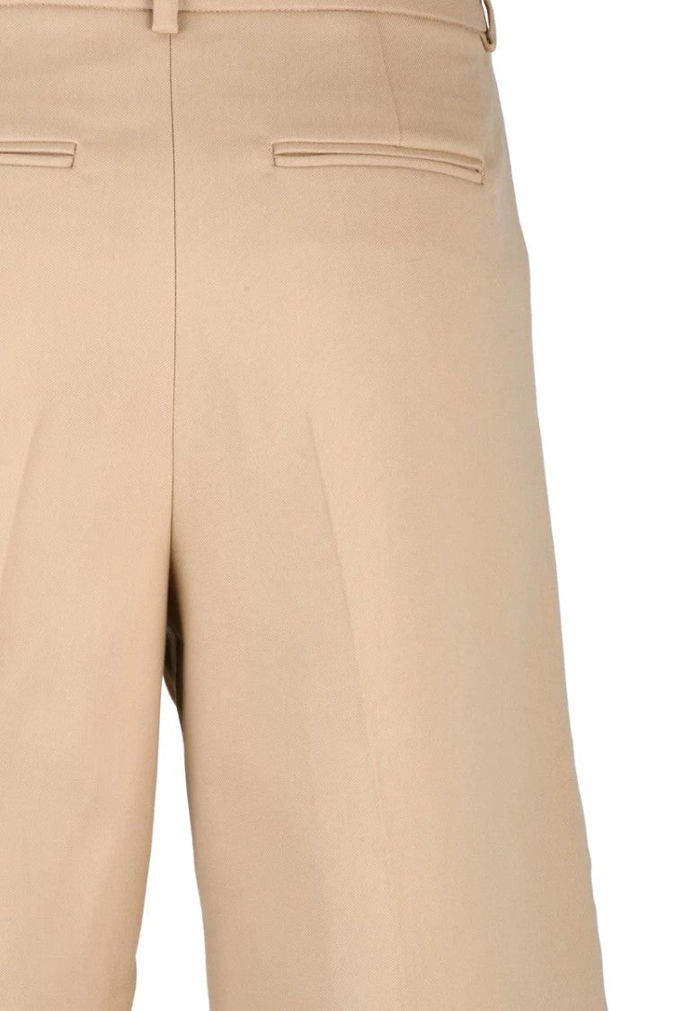 Sportmax Cotton Viscose Shorts - Beige