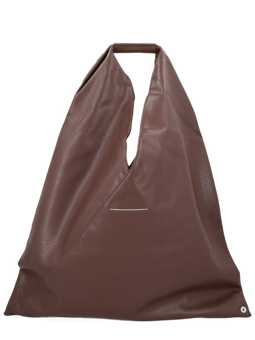 Mm6 By Maison Margiela Medium Triangular Shape Bag With Structured Handle