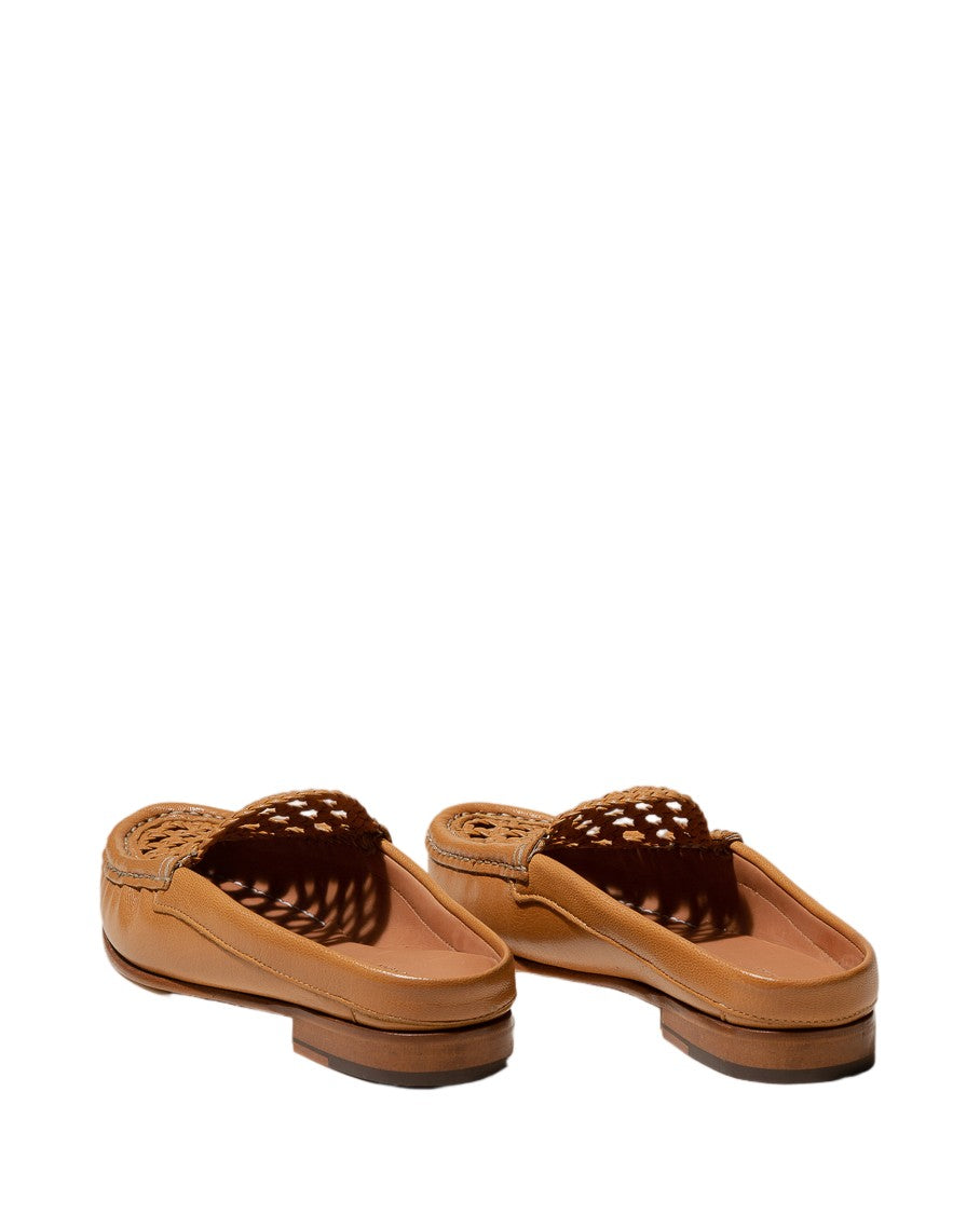 Hereu Perforated Leather Mules With Slip-On Design