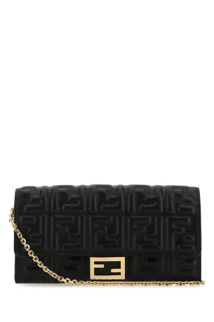 Fendi Quilted Black Leather Shoulder Bag