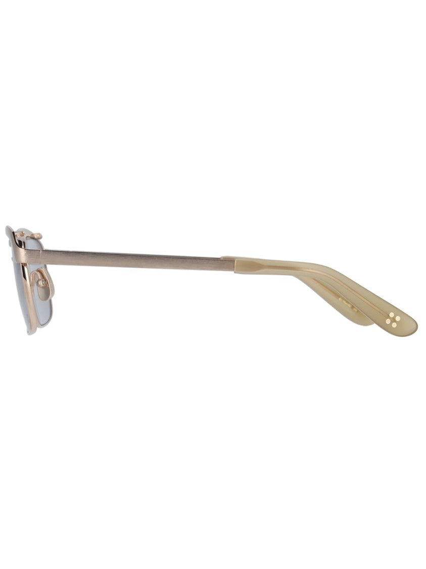Yellows Plus Metallic Bernard Titanium Rectangular Sunglasses