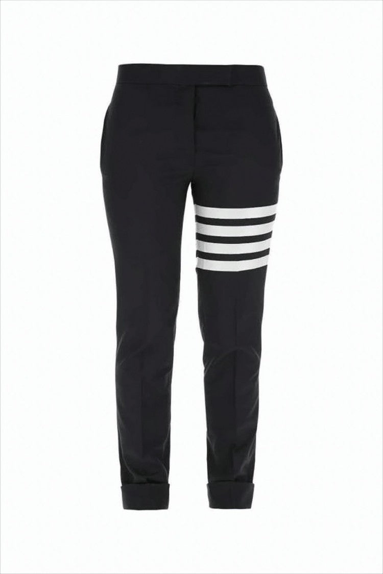 Thom Browne Straight Tailored Pants With Unique Stripe Detail