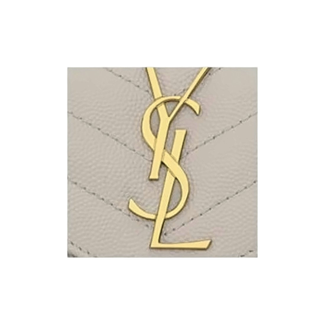 Saint Laurent Chevron Quilted Cowhide Leather Wallet