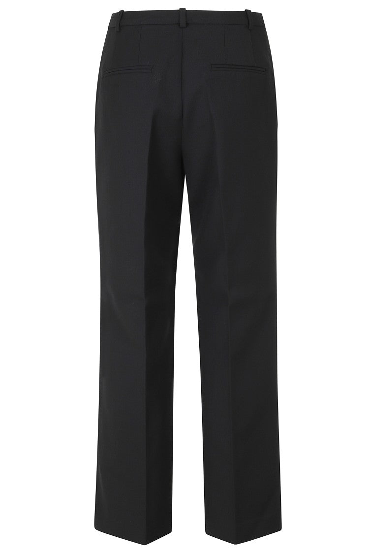Anine Bing Black Thomas Tailored Polyester-Wool Pants