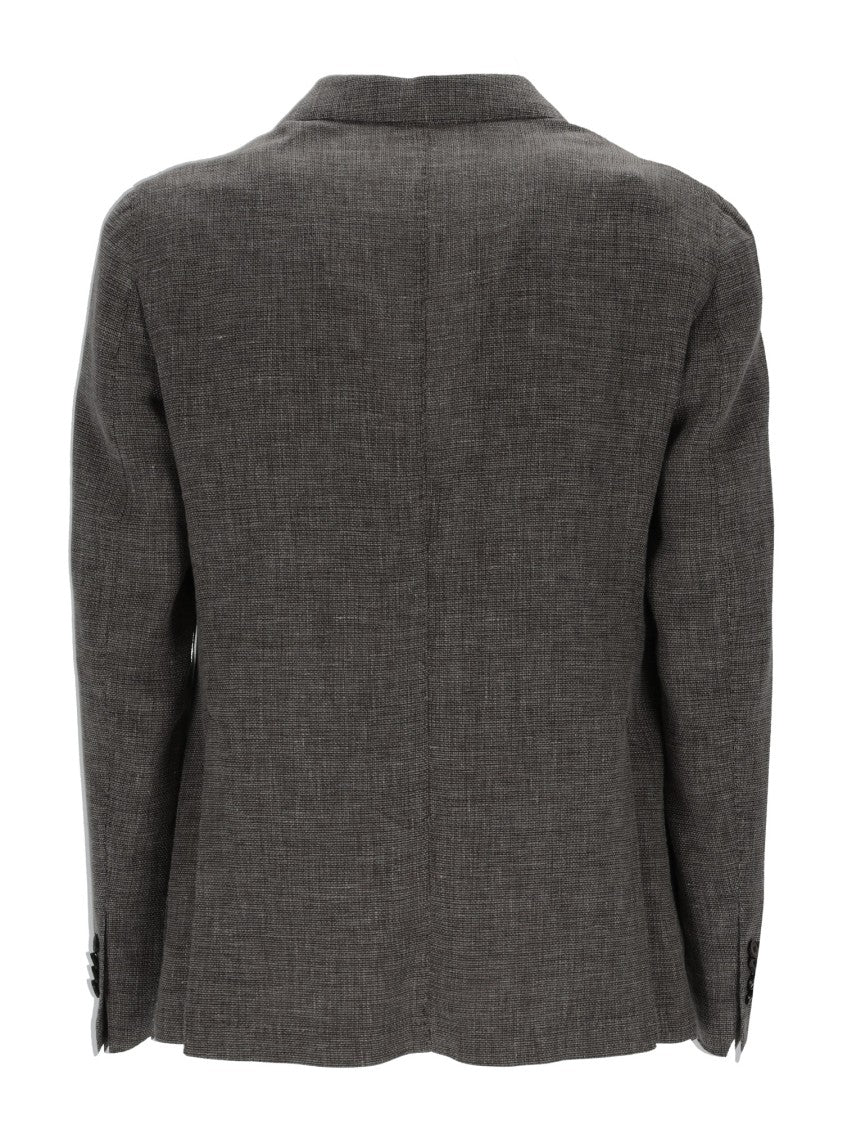 Brando-Lubiam Textured Grey Two Button Jacket